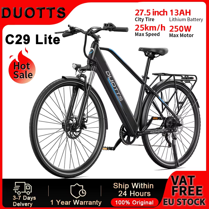 Bicicleta Eléctrica Urbana DUOTTS C29 Lite – Frenos disco - imagen 2
