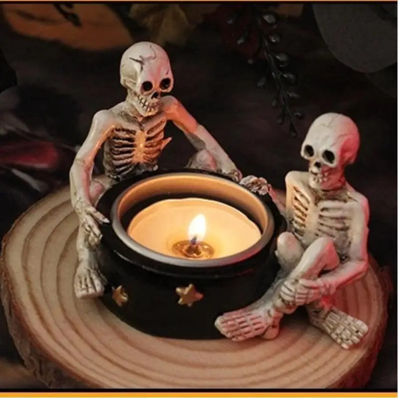 Lámpara de sobremesa Halloween calavera retro para fiesta - imagen 2