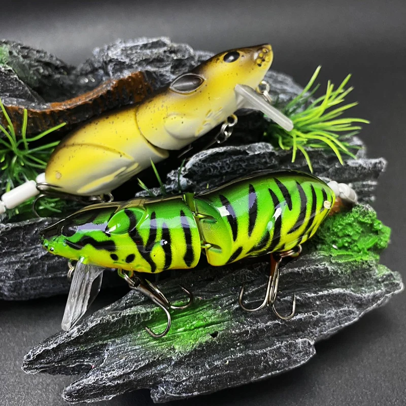 Wobbler jerkbait flotante para lucio pececillo biónico articulado - imagen 2