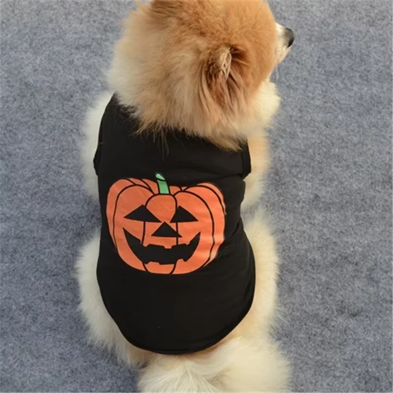 Disfraz de Halloween para Perros y Gatos – Camiseta de Algodón