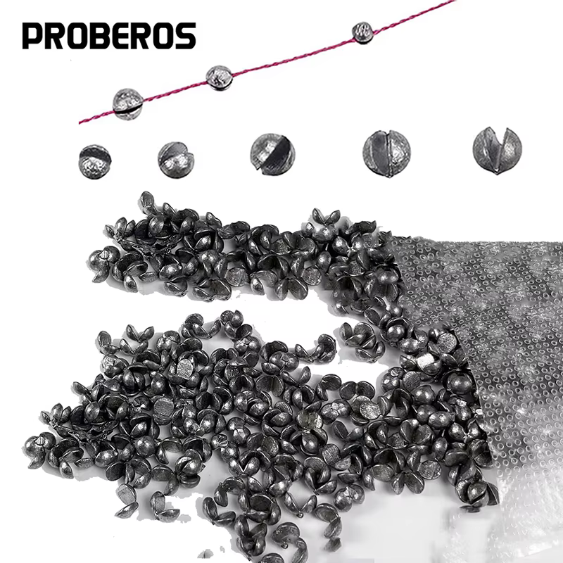 Plomos huevo plegables redondos - 6 tallas para aparejos de caída