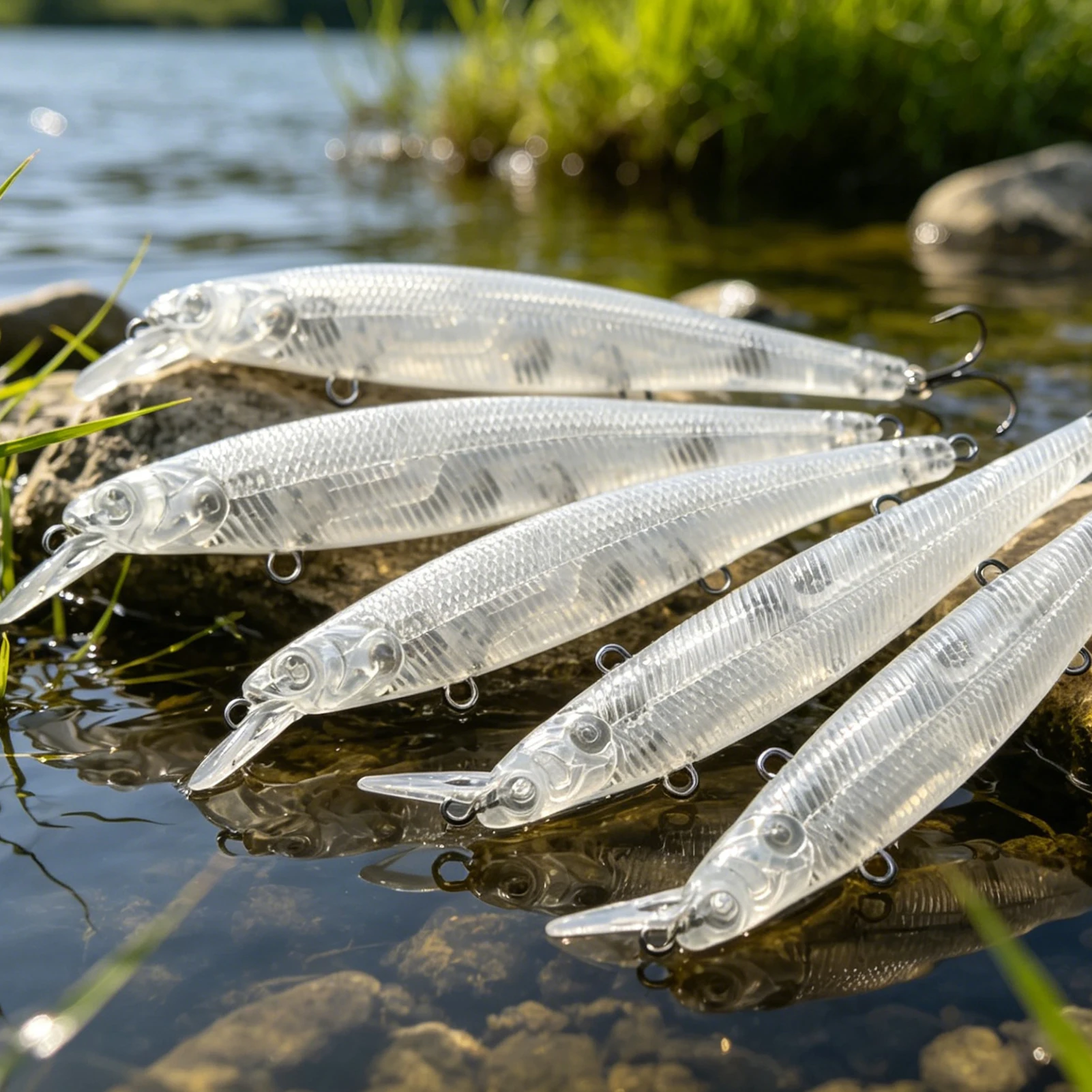 FREE FISHER señuelos Minnow sin pintar artificiales para personalizar - imagen 5