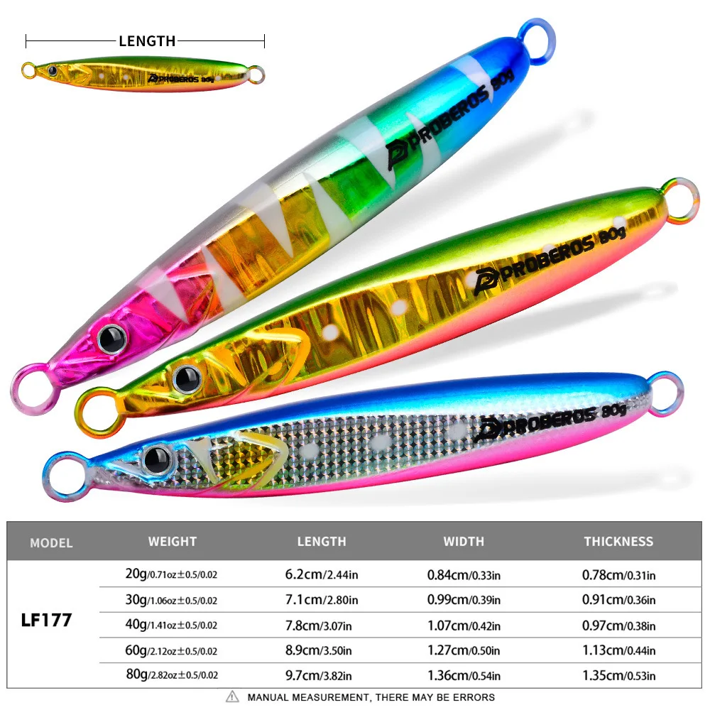 Señuelos hundimiento lento metálicos tridentes para lubina - imagen 2