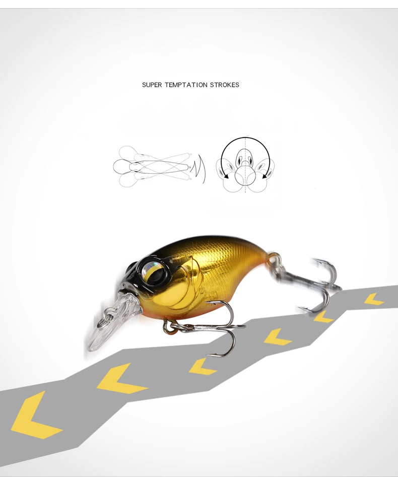 Anzuelos triples de acero inoxidable del mini crankbait