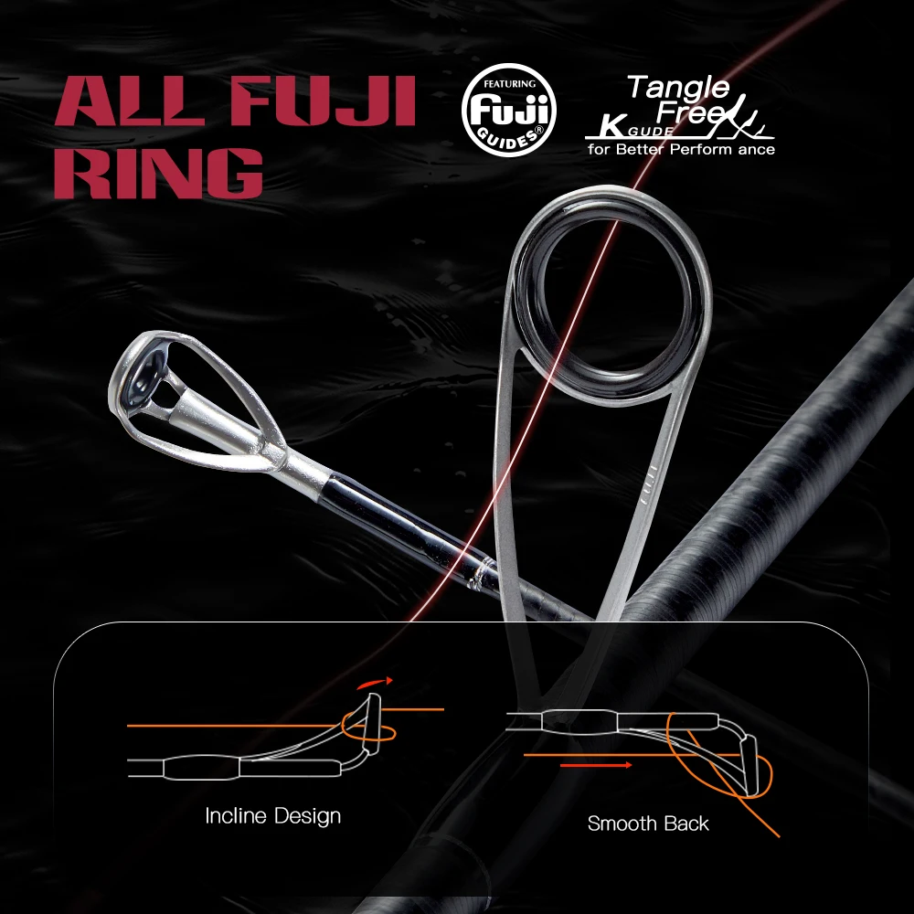 Caña de pescar Soloking VOLARDO Spinning Casting para lubina y lucio - imagen 2