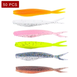 Señuelo de vinilo tipo swimbait de 7 cm con cola de pala