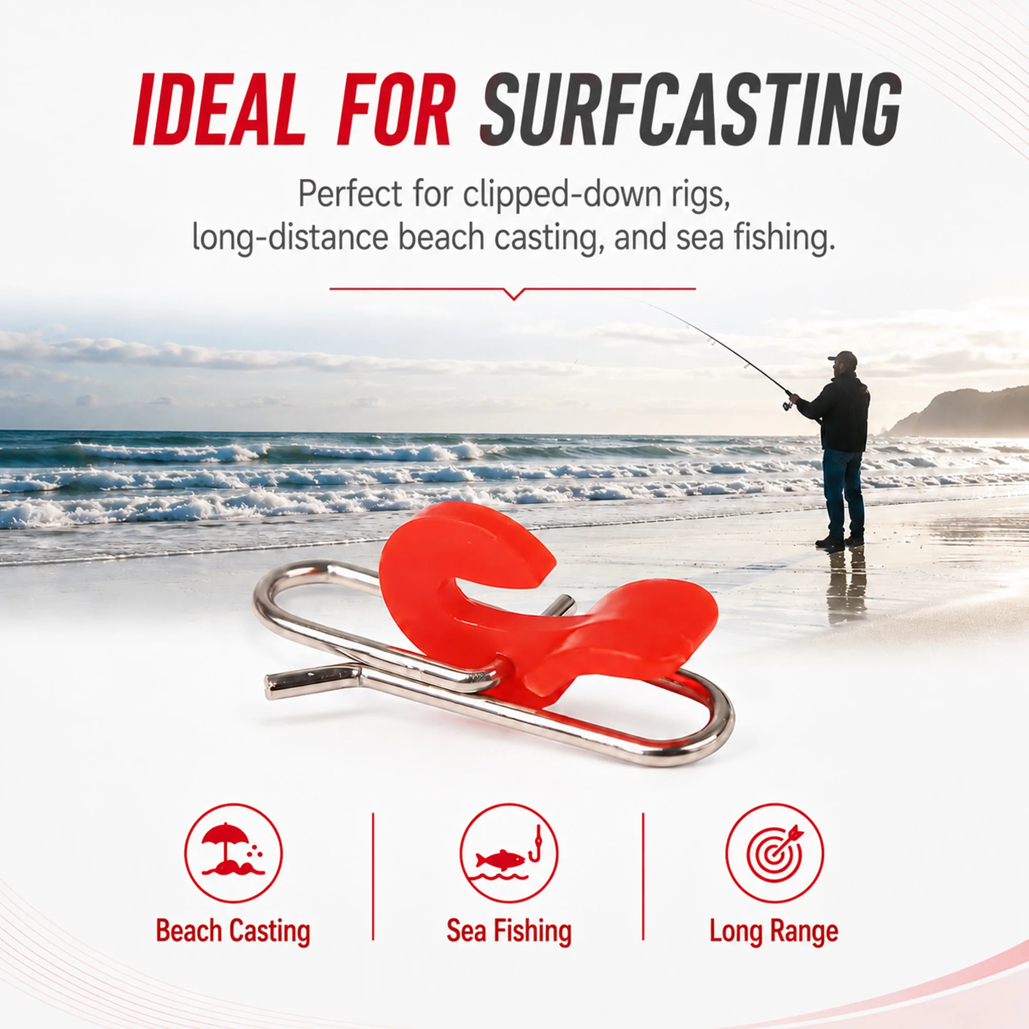 Clips de cebo 9KM para surfcasting – liberación por impacto - imagen 3