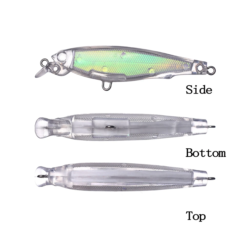 Señuelos Minnow en blanco Chan'sHuang 8cm – sonajero holográfico - imagen 4