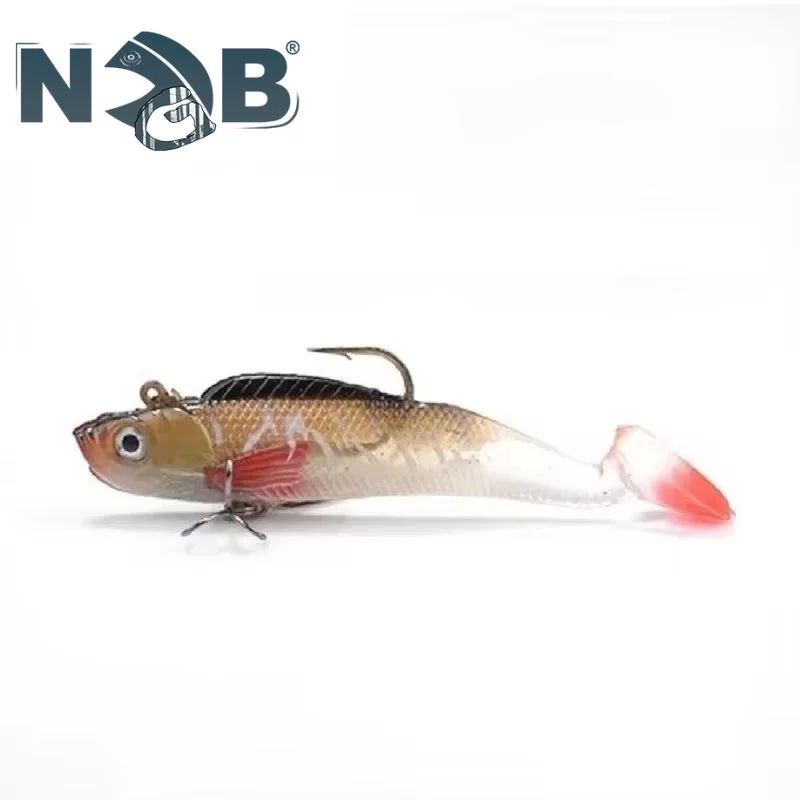 Señuelo lucio NGB vinilo jig head con anzuelo triple y ojos 3D - imagen 5