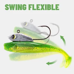 Anzuelos Jig Head Piggyback 9KM para swimbait en lubina y trucha