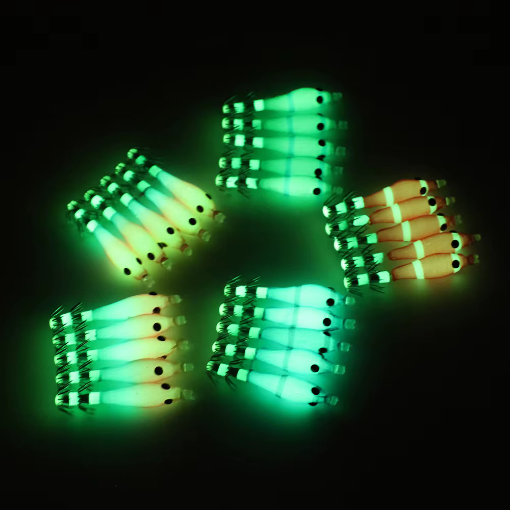 Soft Señuelo Calamar Luminoso Flotante – Cebo de Goma con Anzuelo - imagen 3