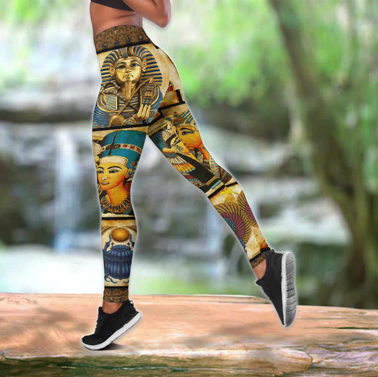 Camiseta sin mangas de pesca estampado 3D dioses egipcios mujer - imagen 3