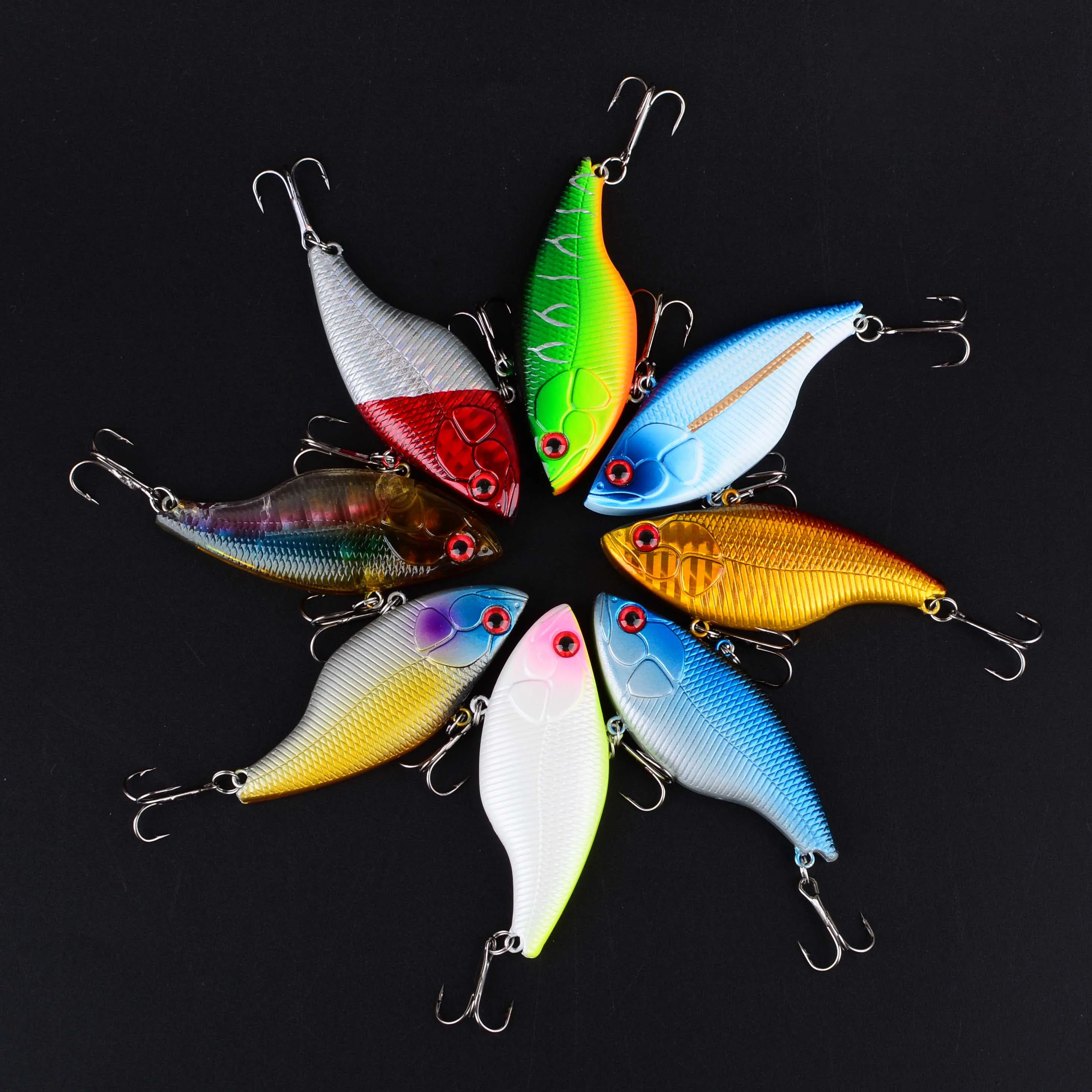 Señuelo Crankbait wobbler VIB hundimiento con anzuelos triples - imagen 4