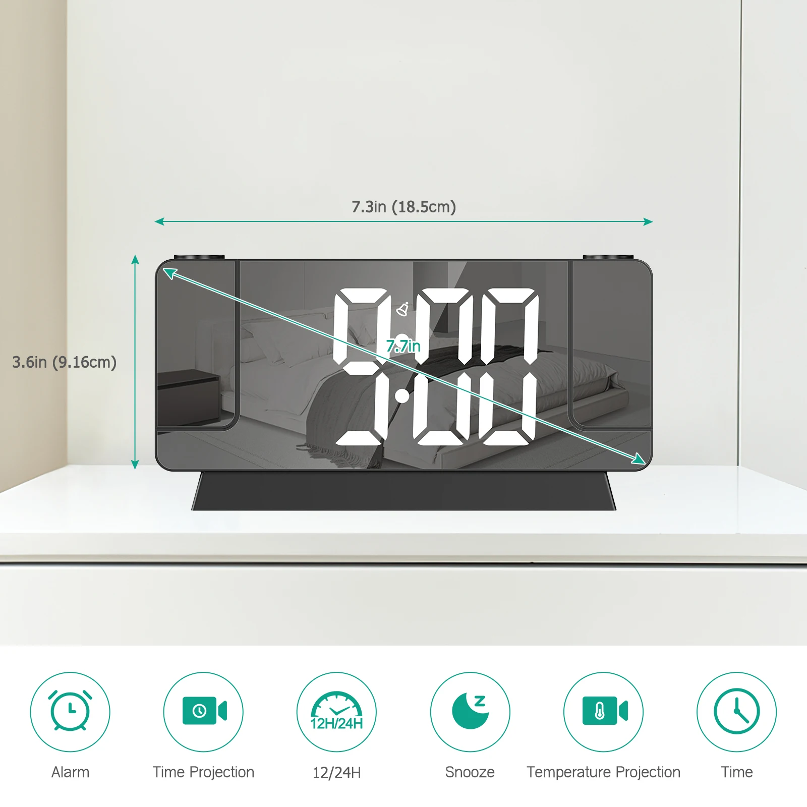Pantalla LED espejo y diseño moderno