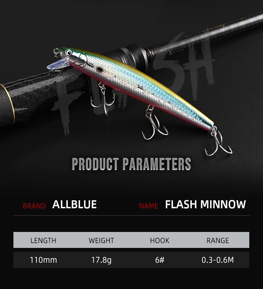 FlashMinnow 110 - acabado brillante