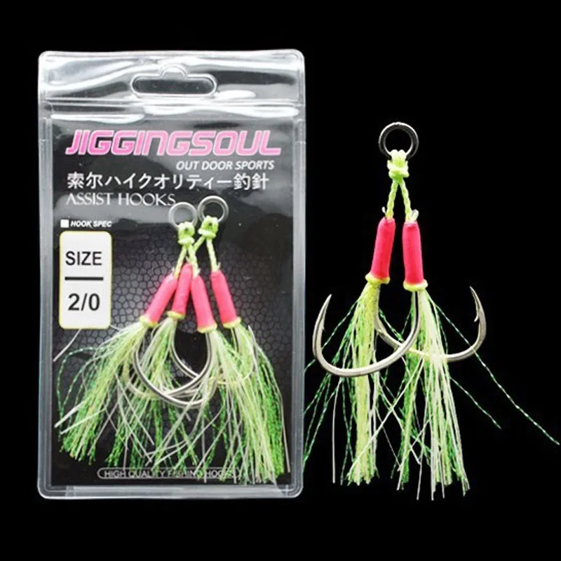Kabura Snapper – Anzuelo Assist Hook con falda de silicona