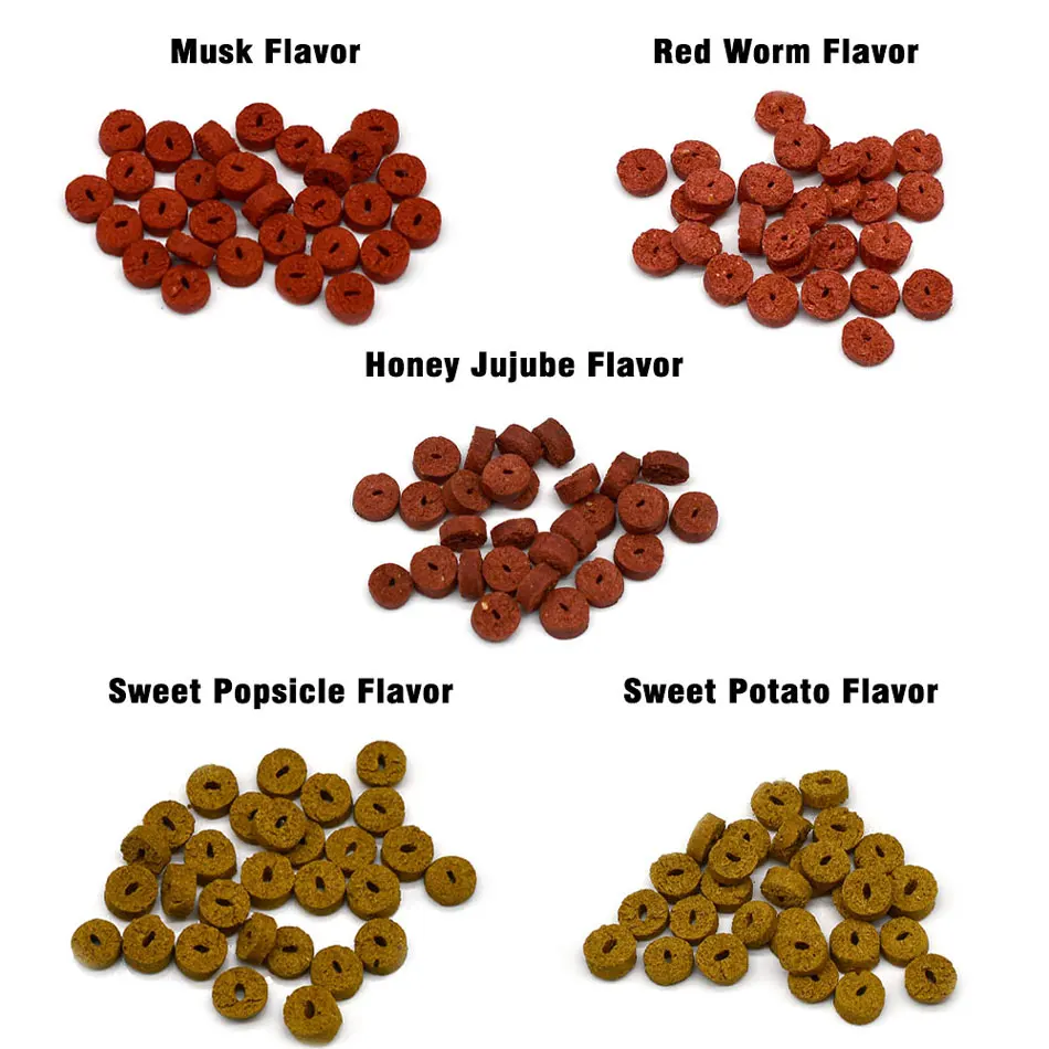 Variedad de colores y formas de los señuelos