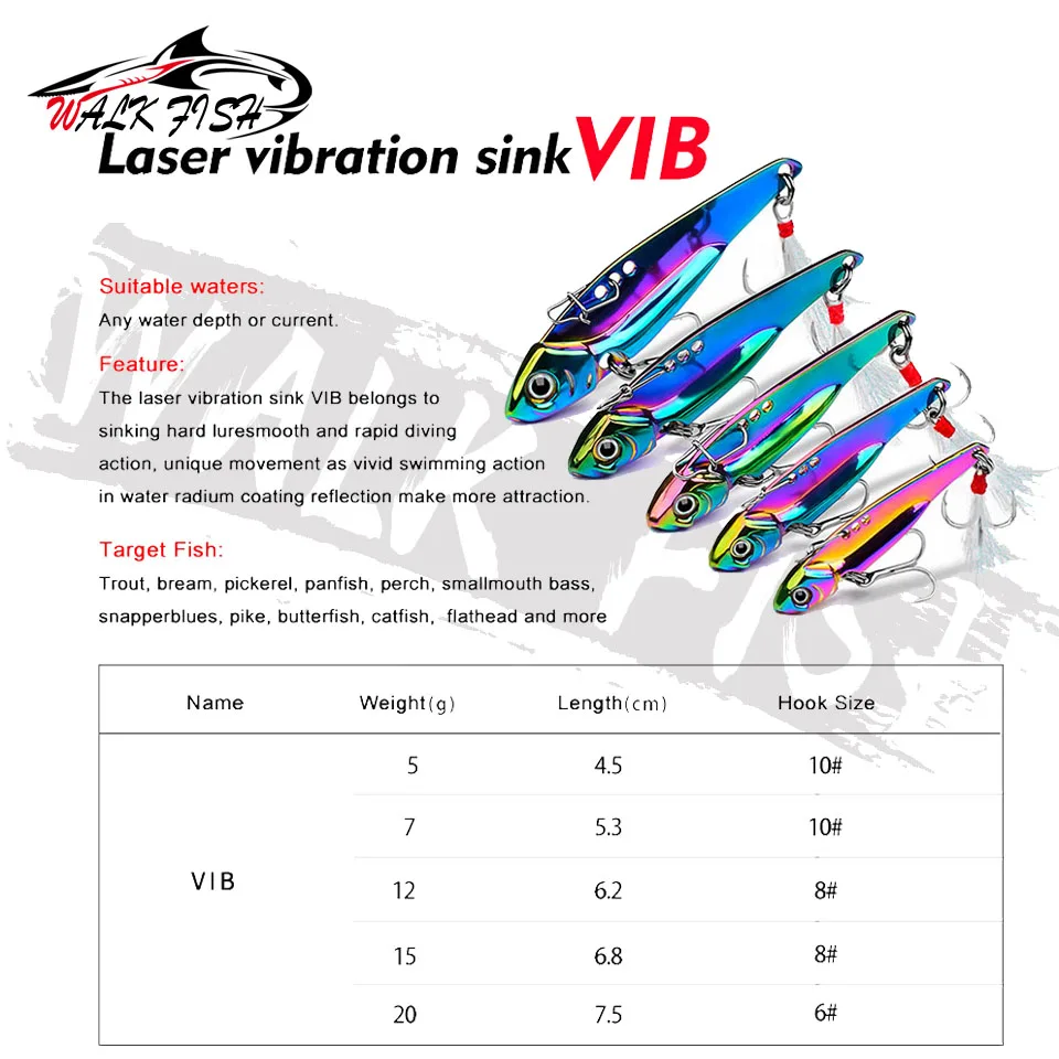 Walk Fish Lentejuelas VIB, señuelo para lubina - imagen 3