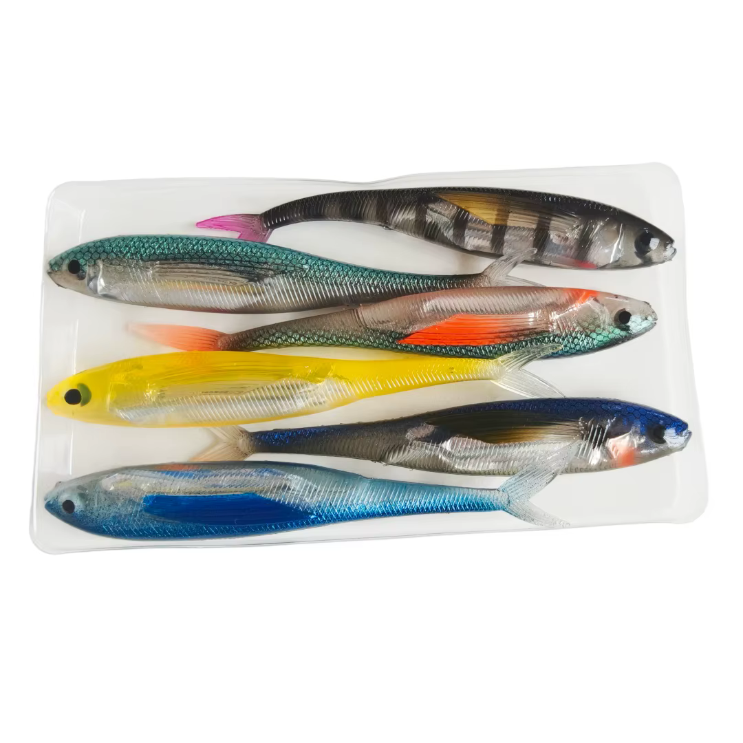 SWOLFY Señuelo blando tipo minnow de cola bifurcada - imagen 2