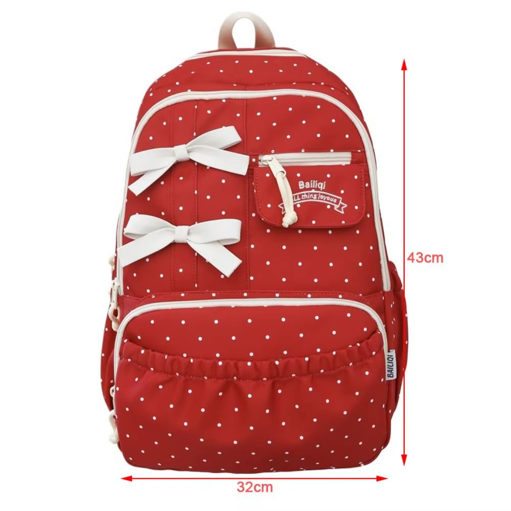 Mochila Escolar Anti-robo para Niñas con Lazo y Múltiples Compartimentos - imagen 5
