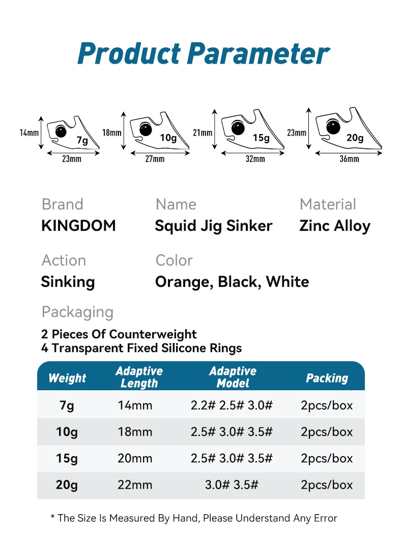 Kit completo de plomos Kingdom en múltiples pesos