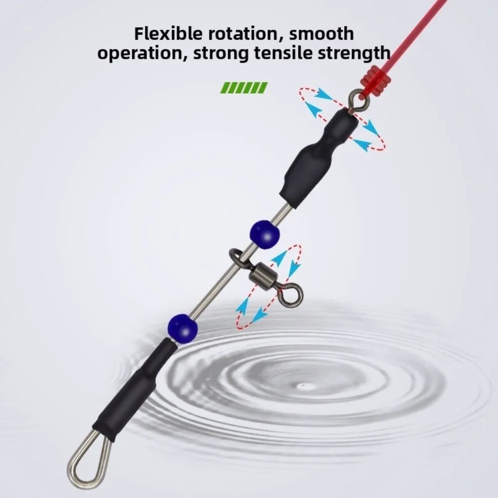 Conector giratorio en T de 3 vías antienredos para pesca marina - imagen 4