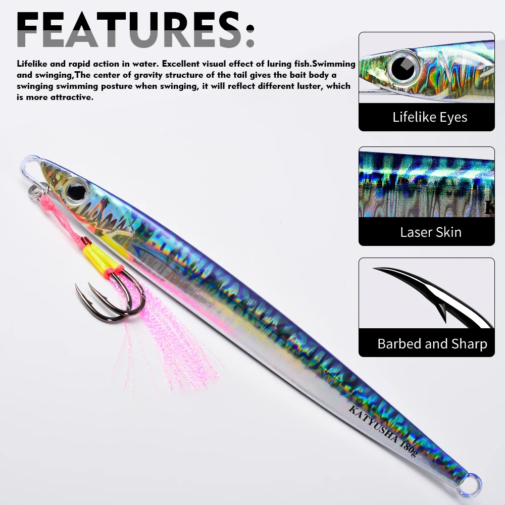 PROBEROS Jig metálico lento jigging con cuchara realista costa - imagen 3