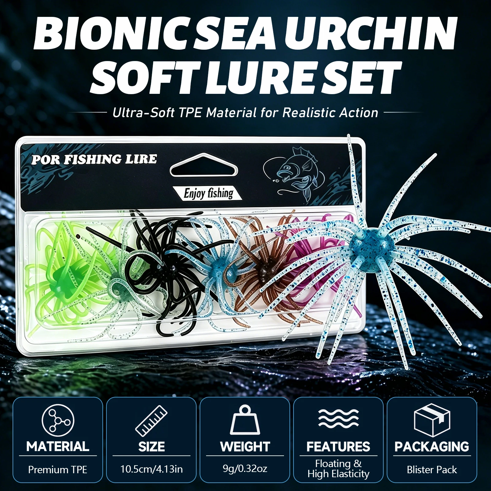 TPE FREE FISHER Señuelo flotante Wacky/Neko para pesca ligera - imagen 2