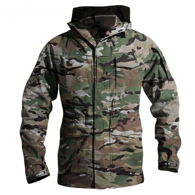 Chaqueta táctica M65 impermeable con capucha y bolsillos - imagen 2