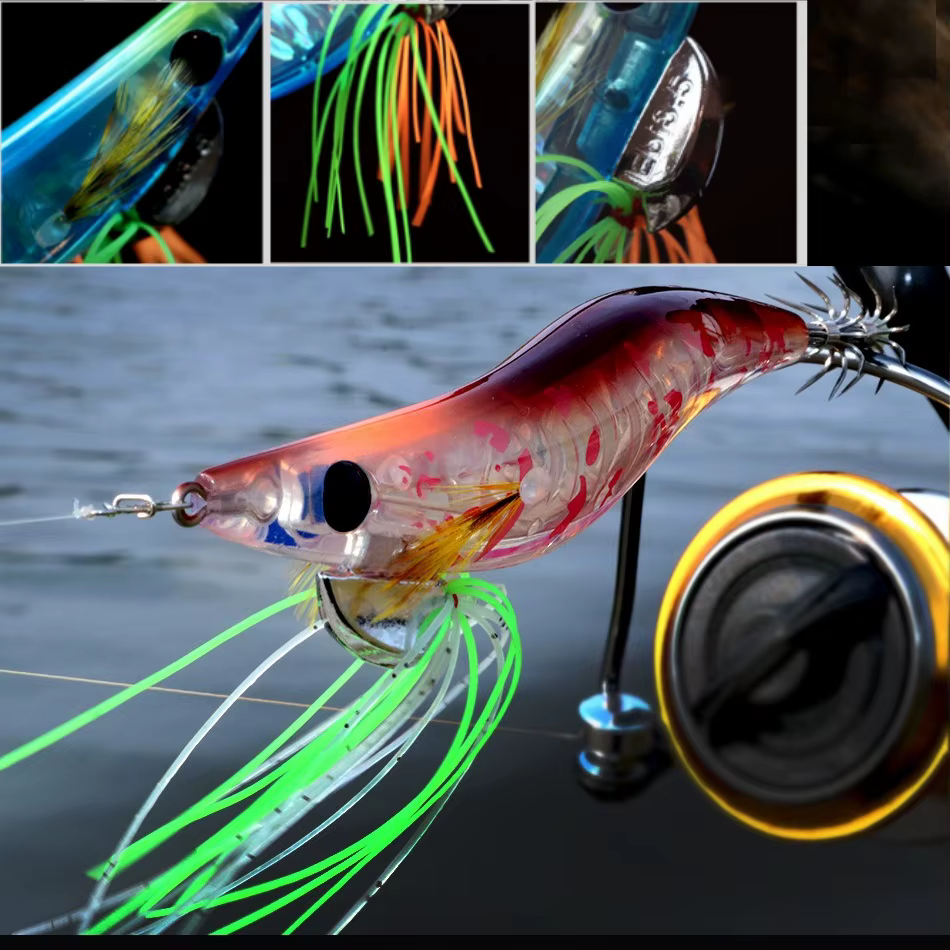 Swolfy Señuelo para calamar pulpo sepias - Madera vinilo marina - imagen 3