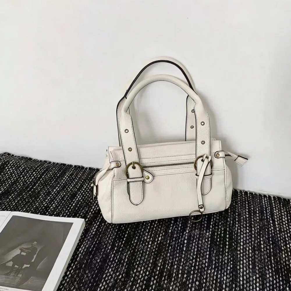 Bolso de mano gran capacidad piel sintética estilo vintage - imagen 2