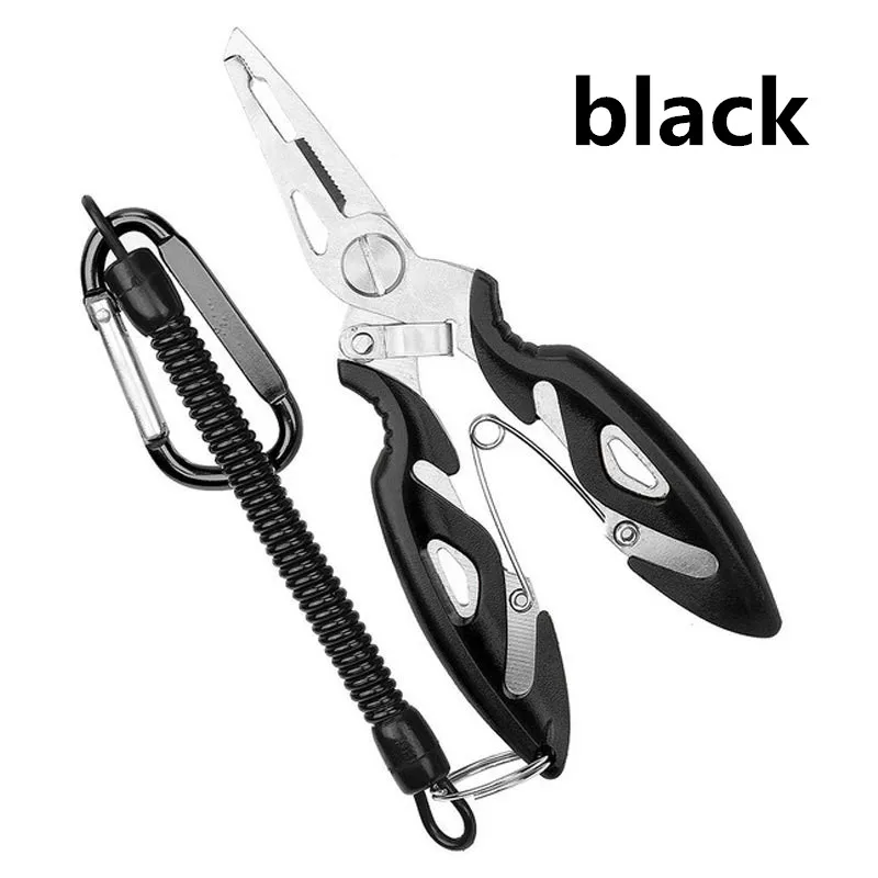 Alicates pesca multifunción - Cortador línea y extractor anzuelos negro - imagen 5