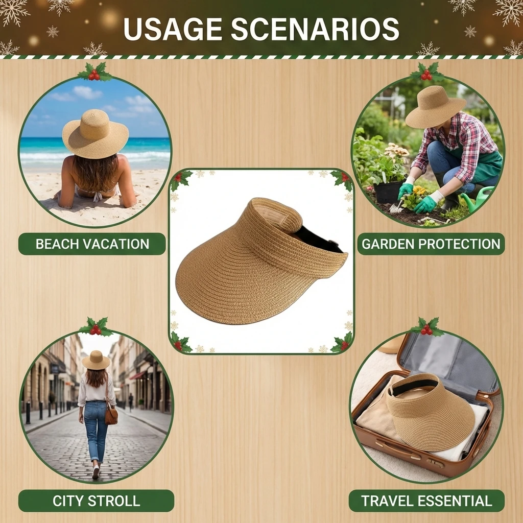 Sombrero usado en contexto de jardinería o actividad al aire libre