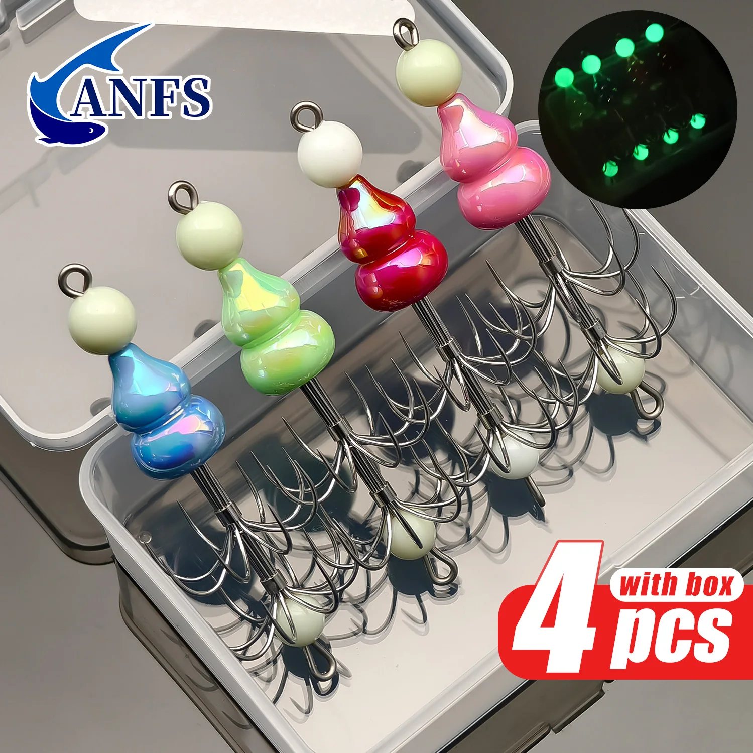 ANFS Jig para calamar nocturno con señuelos luminosos - imagen 4