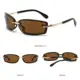 Gafas de sol cuadradas sin montura caramelo con protección UV