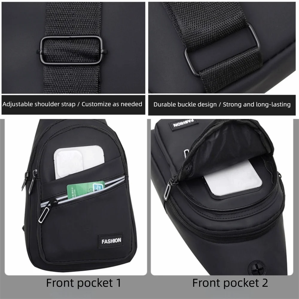 Bolso de pecho ajustable para ciclismo hombre, cruzado ligero