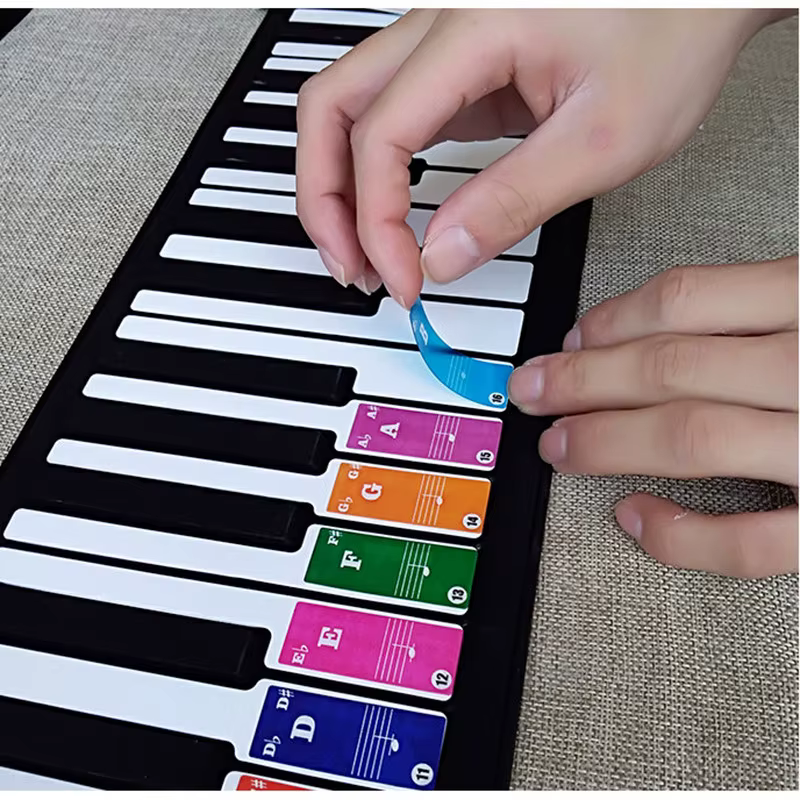 Pegatinas para teclado de piano – Símbolos y notas adhesivas transparentes - imagen 4
