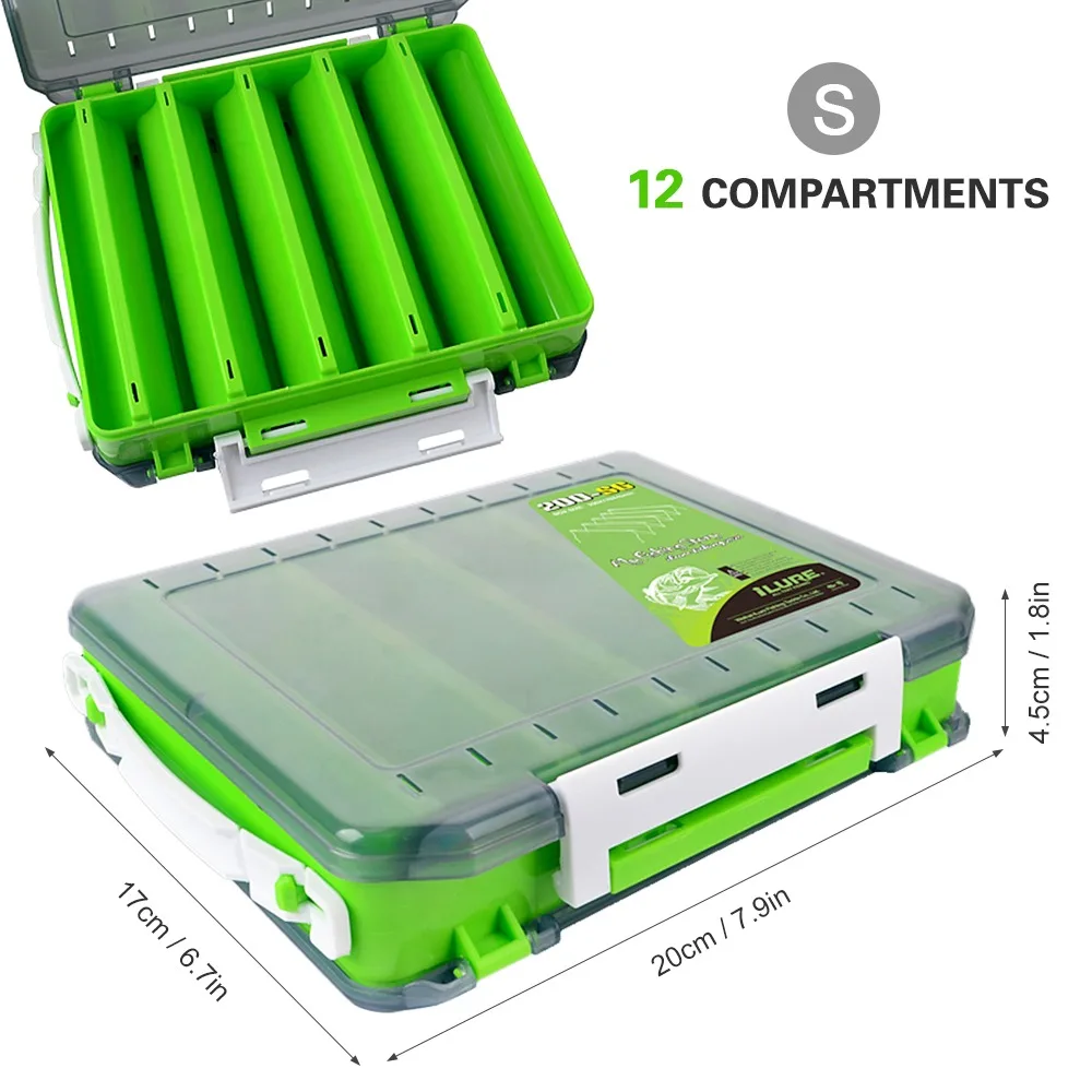 Caja organizadora de pesca de doble cara vista frontal