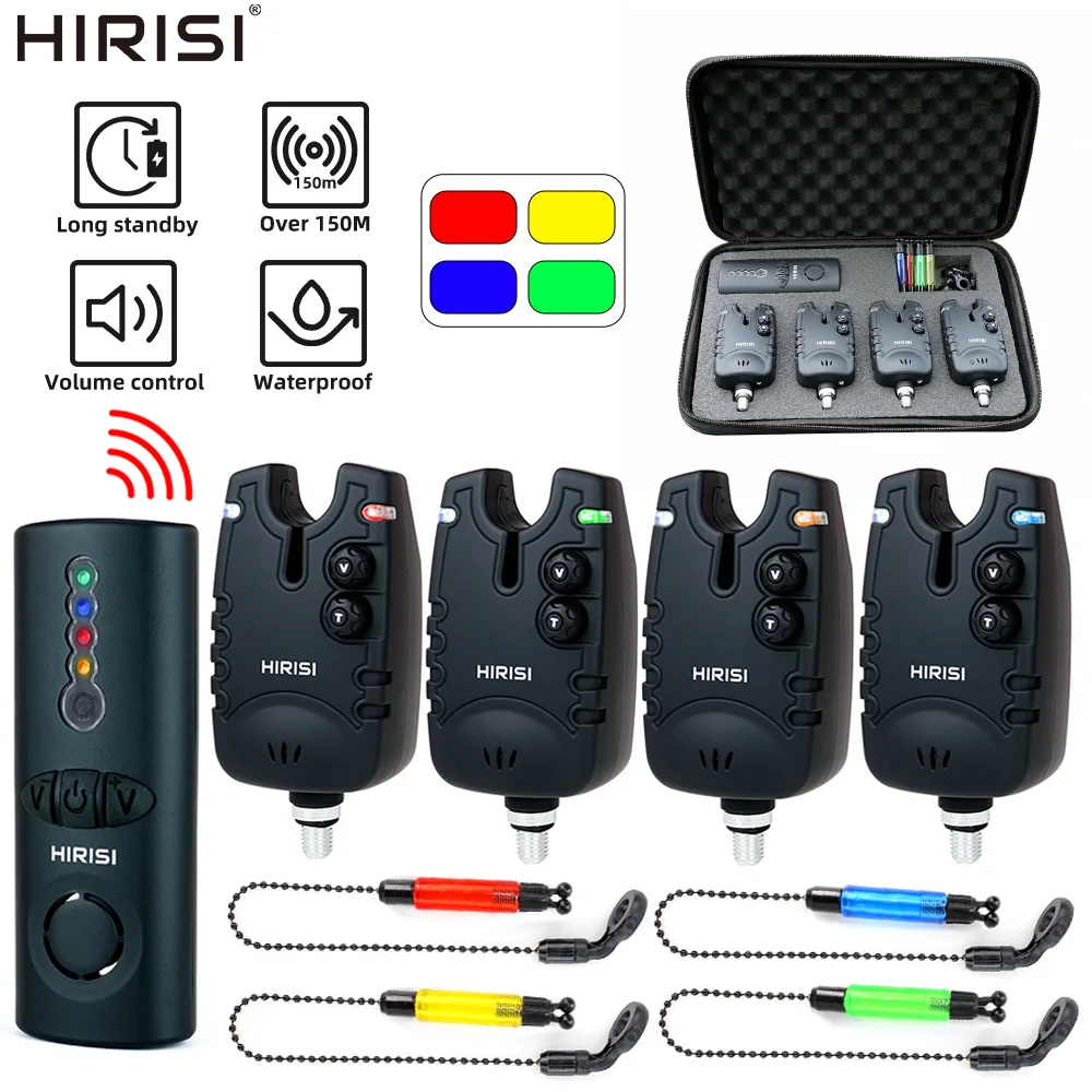 Hirisi SQ-4 alarma inalámbrica LED para carpas, impermeable