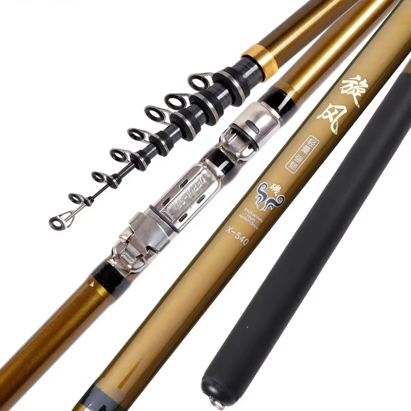Caña Telescópica de Carbono Catch.u para Spinning y Pesca Roca