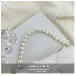 Bolsa de hombro bandolera de perlas PU con cadena y lazo