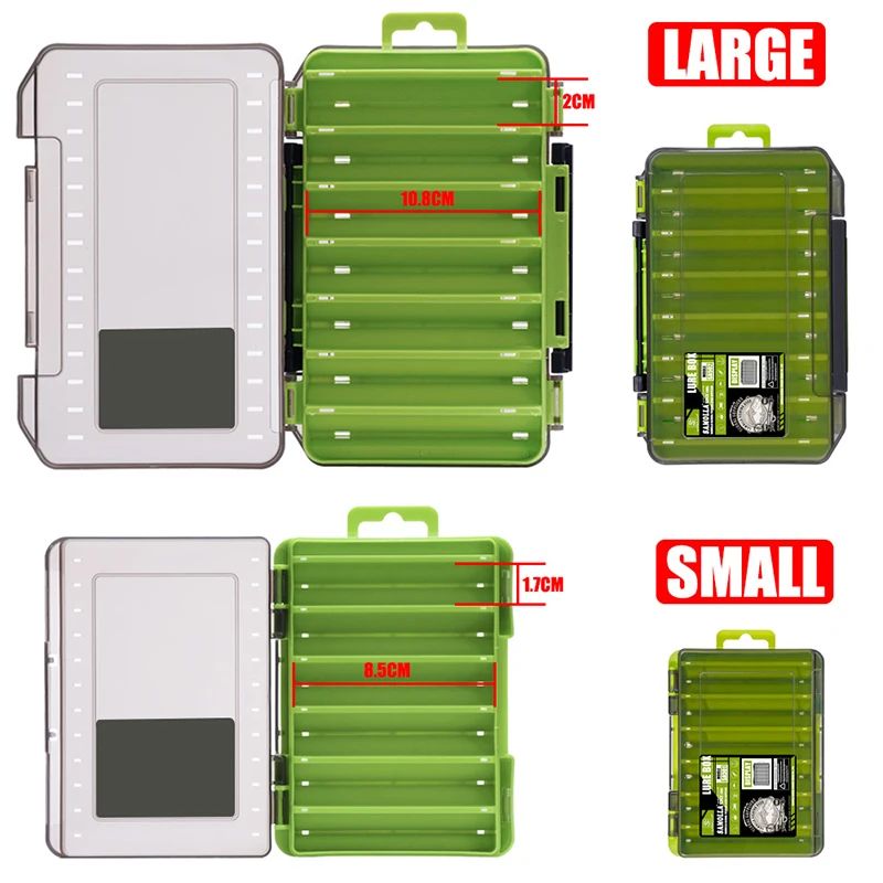 Caja de aparejos compacta de doble cara y portátil