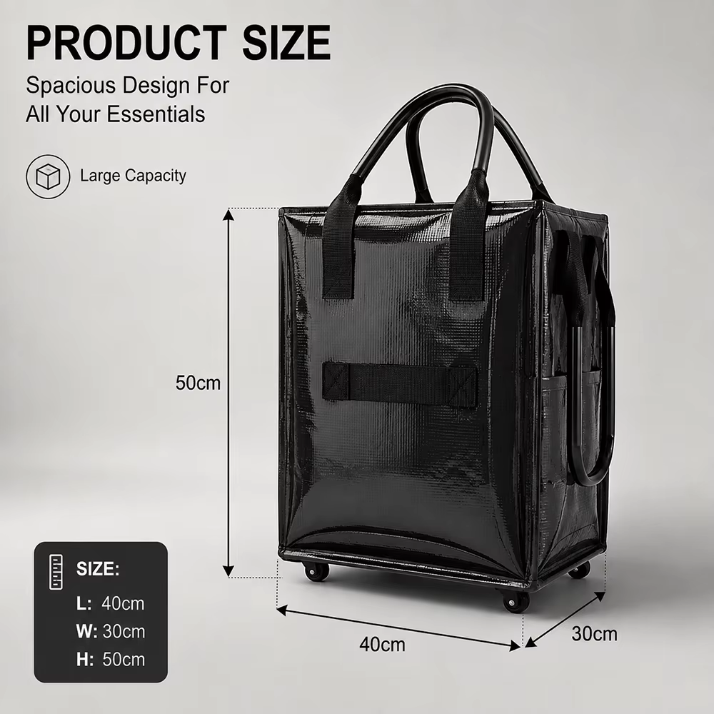 Bolsa de transporte con ruedas plegable de gran capacidad - imagen 3