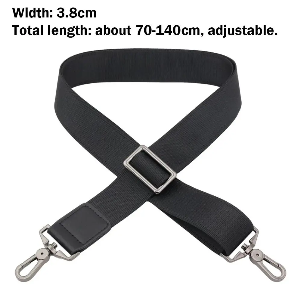 Tasaccessoires Correa de bandolera ajustable de nylon negra - imagen 5