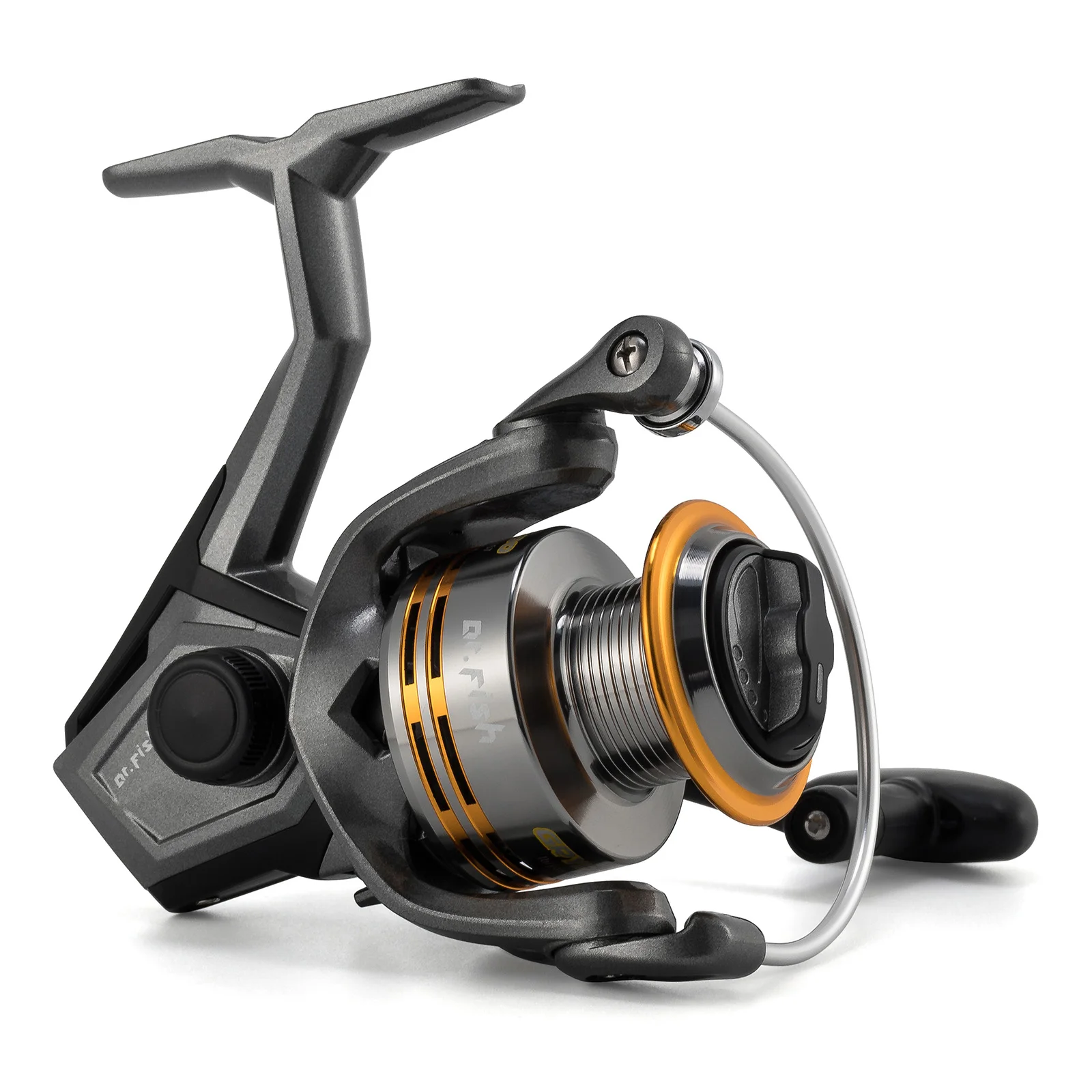 Carrete de pesca giratorio ligero de grafito ultra suave