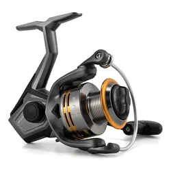 Carrete de pesca giratorio ligero de grafito ultra suave