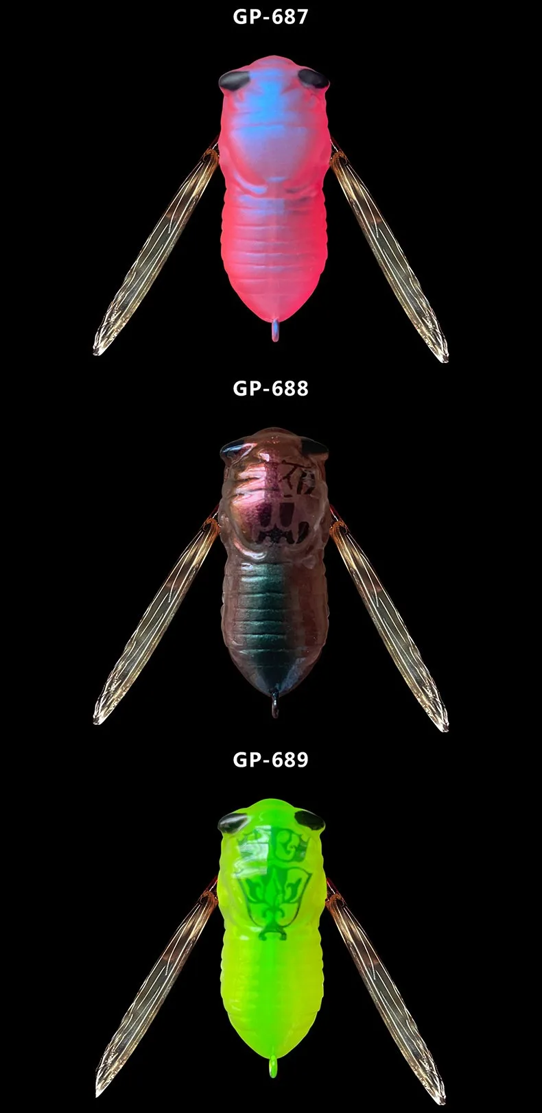 Señuelo Cicada Lure en acción sobre el agua