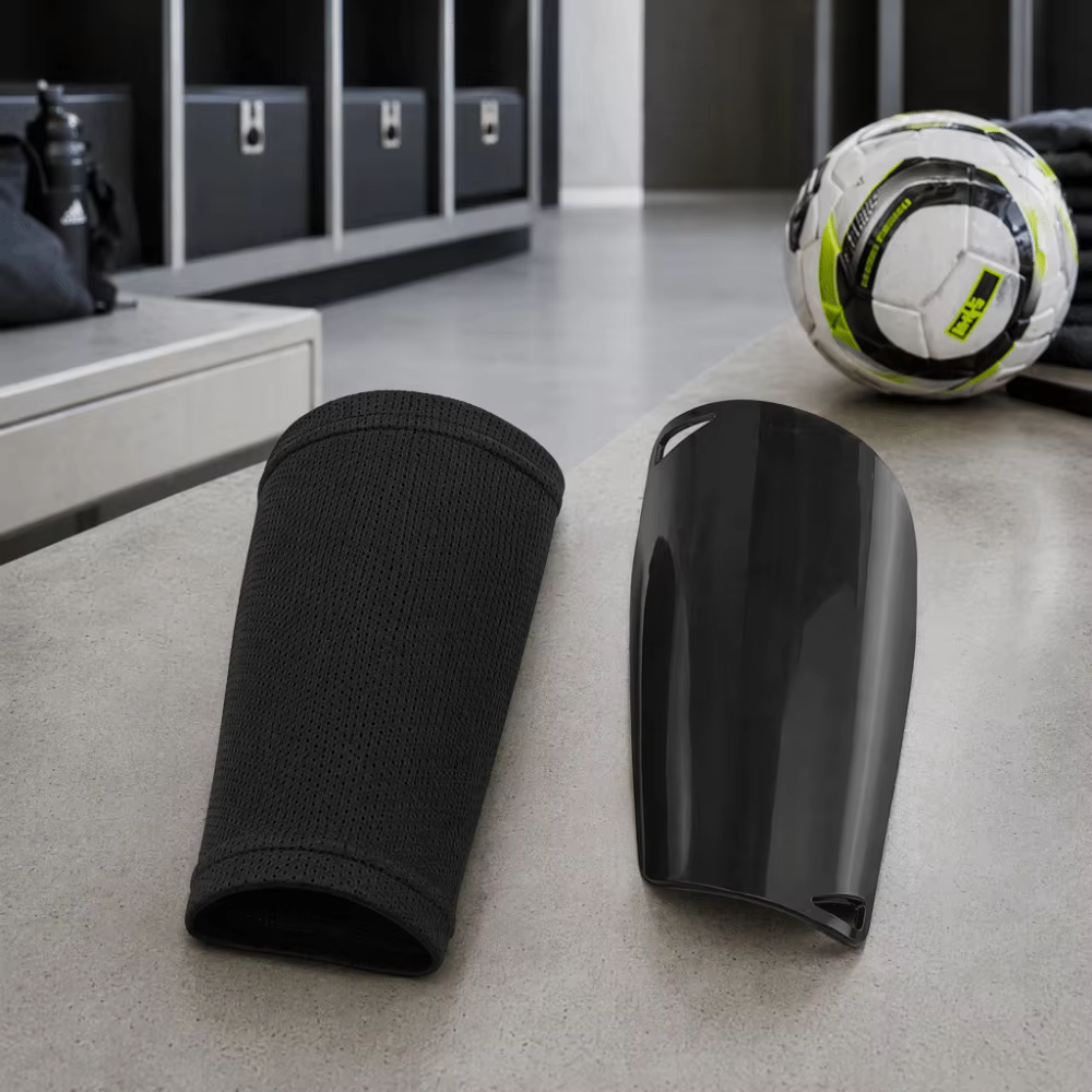 Set de protectores de espinilla para fútbol con cremallera
