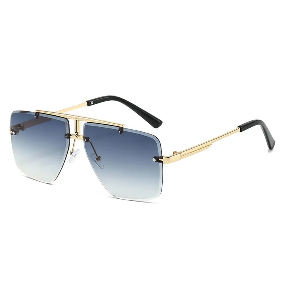 Gafas de sol sin montura de doble puente, lentes degradados con UV - imagen 3