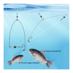 Aparejos de pesca Catapulta Gancho automatico cuerda para anzuelo